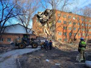 В Черногорске произошло частичное обрушение стены общежития